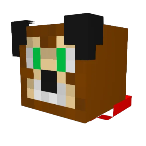 Jazerator Minecraft avatar head, 3D render