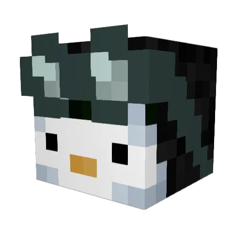 Jazh1n Minecraft avatar head, 3D render