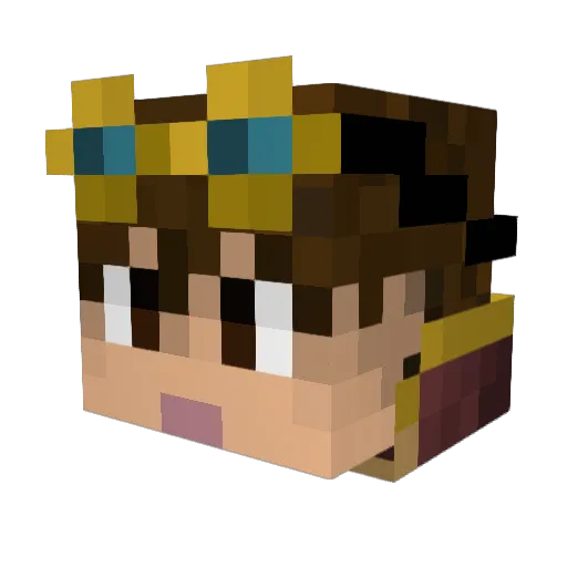 Jazility Minecraft avatar head, 3D render