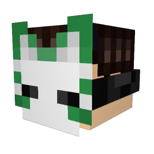 Jazin_ Minecraft avatar head, 3D render