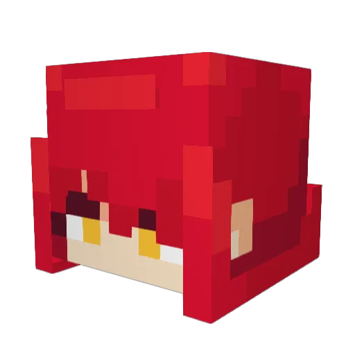 Jazmaya Minecraft avatar head, 3D render