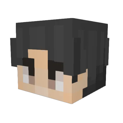 Jazmento Minecraft avatar head, 3D render