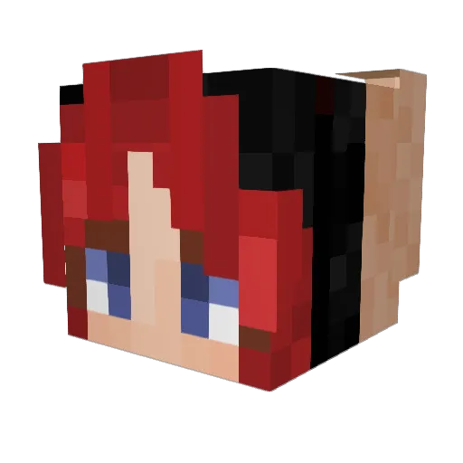 JazmiauwGame Minecraft avatar head, 3D render