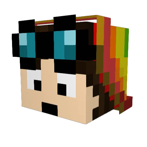 Jazmin73j Minecraft avatar head, 3D render