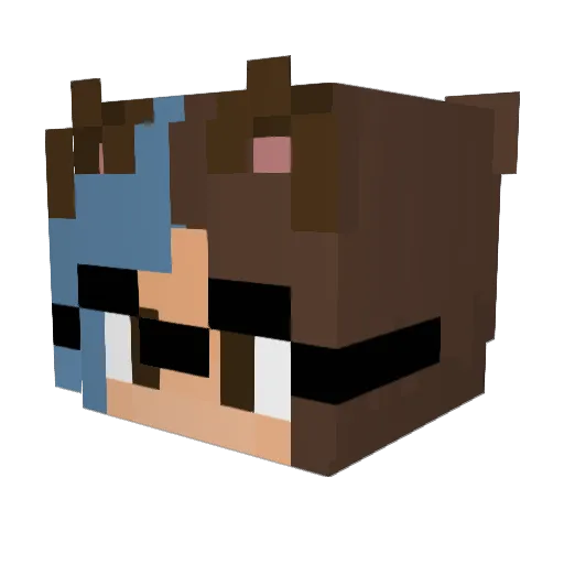 JazminUndercover Minecraft avatar head, 3D render