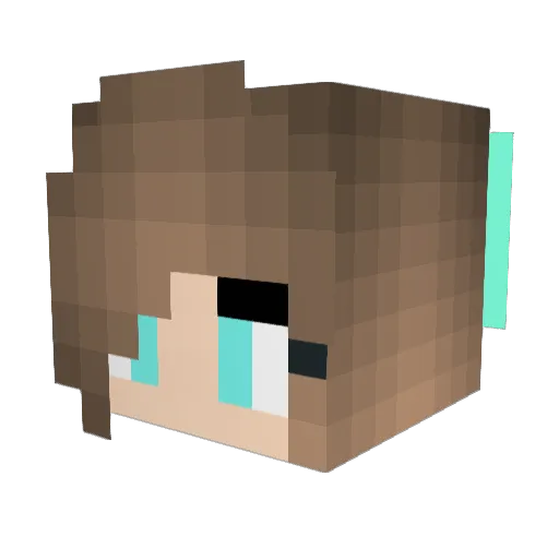 Jazmine2007 Minecraft avatar head, 3D render