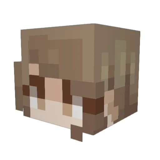 Jazmint Minecraft avatar head, 3D render
