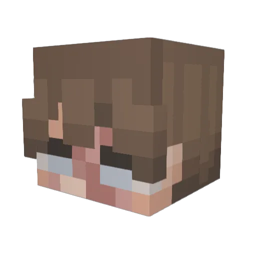 Jazpurrr Minecraft avatar head, 3D render