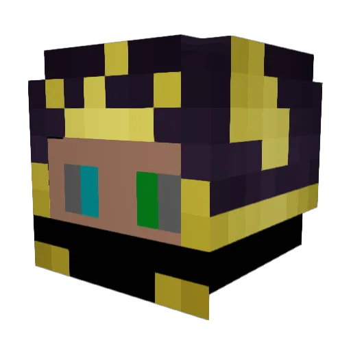 JaztMC Minecraft avatar head, 3D render