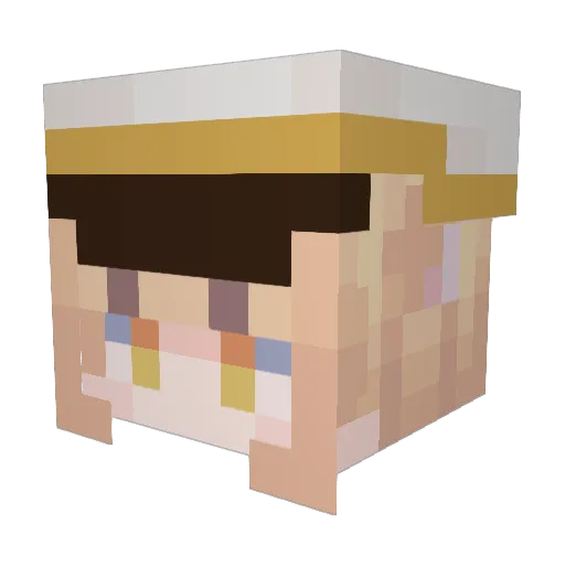 JazuZetano Minecraft avatar head, 3D render