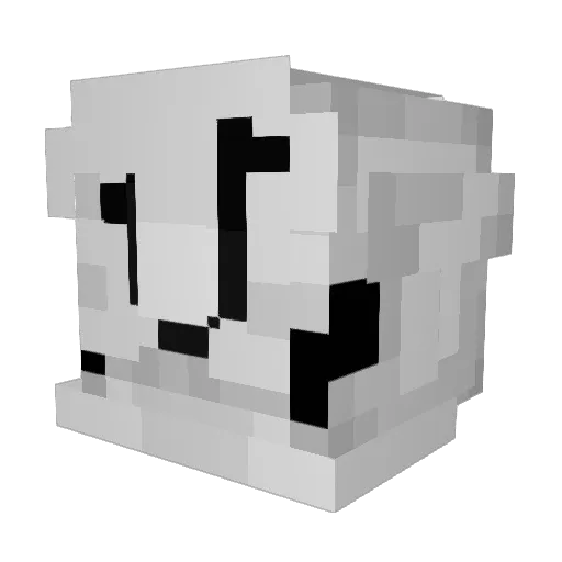 Jazuba Minecraft avatar head, 3D render