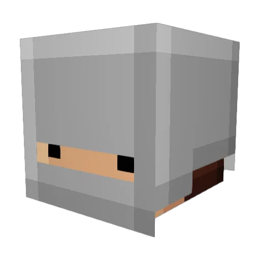 Jazy Minecraft avatar head, 3D render