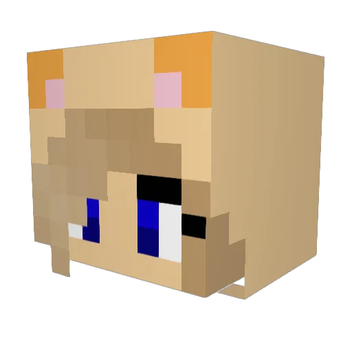 JazzApples Minecraft avatar head, 3D render