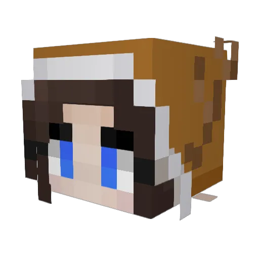 JazzCash Minecraft avatar head, 3D render