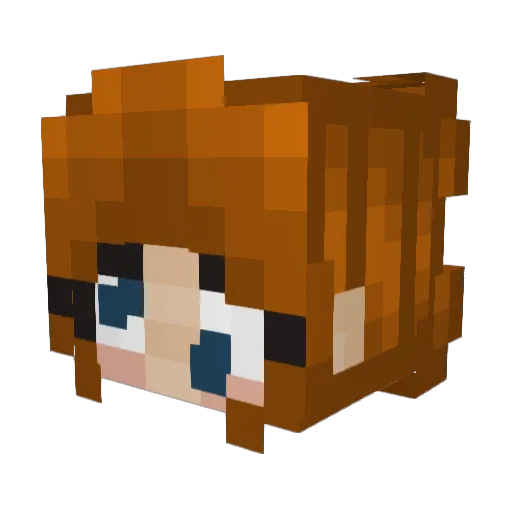 JazzErDuDu Minecraft avatar head, 3D render
