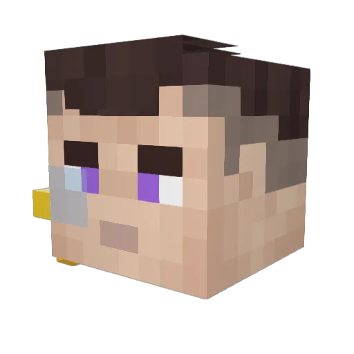 JazzFlay Minecraft avatar head, 3D render
