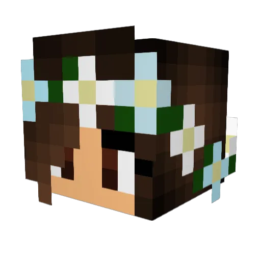 JazzKat27 Minecraft avatar head, 3D render