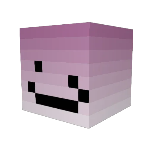 JazzPink Minecraft avatar head, 3D render