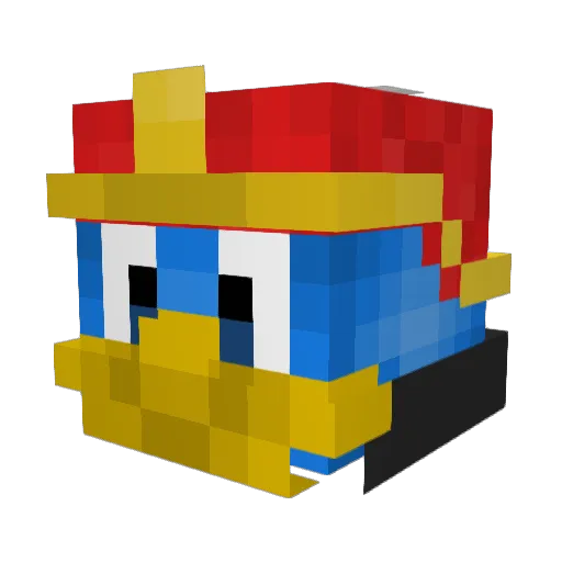 Jazzasaurus Minecraft avatar head, 3D render