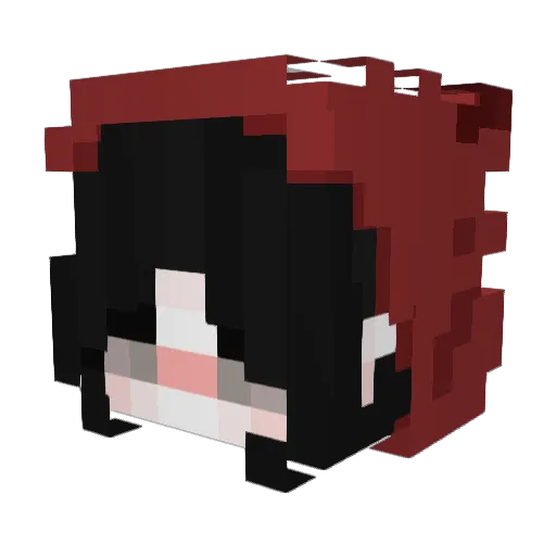 Jazzette Minecraft avatar head, 3D render