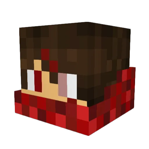 JazziGaming Minecraft avatar head, 3D render