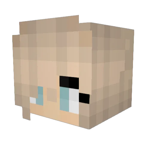 Jazzimania Minecraft avatar head, 3D render