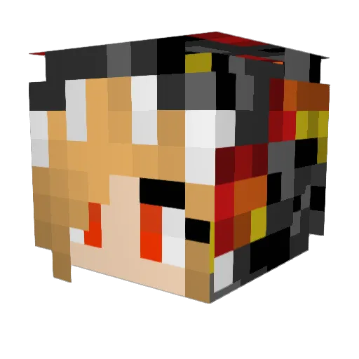 Jazziplier Minecraft avatar head, 3D render