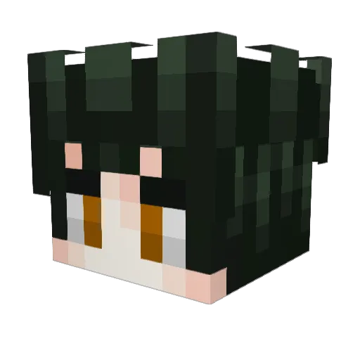 Jazzmost Minecraft avatar head, 3D render