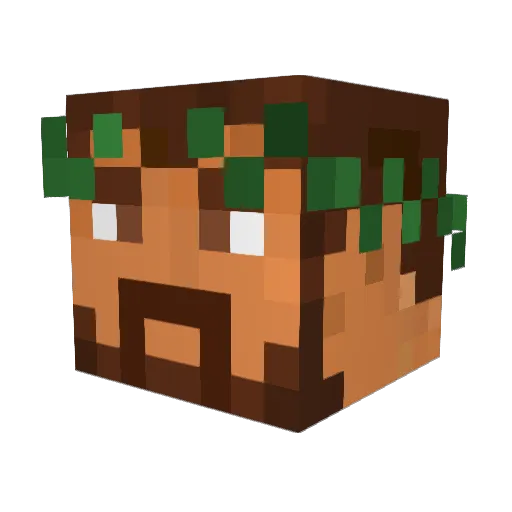 JazzsBanana Minecraft avatar head, 3D render