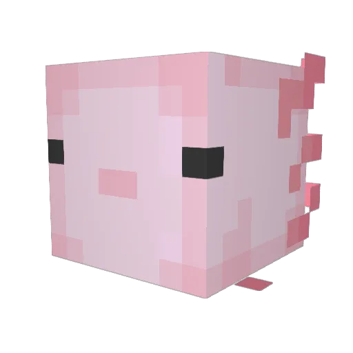 Jazzteaa Minecraft avatar head, 3D render