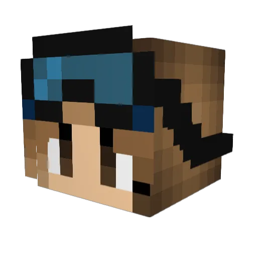 JazzyBird Minecraft avatar head, 3D render