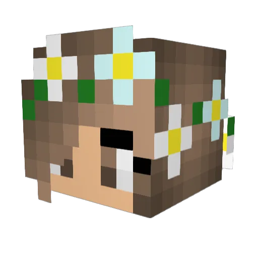 JazzyCgames Minecraft avatar head, 3D render
