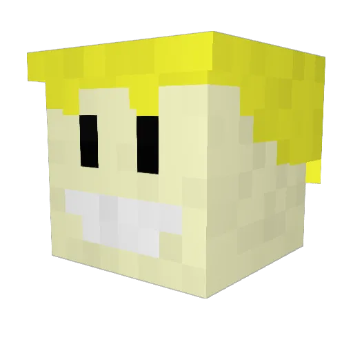 JazzyCrunch Minecraft avatar head, 3D render