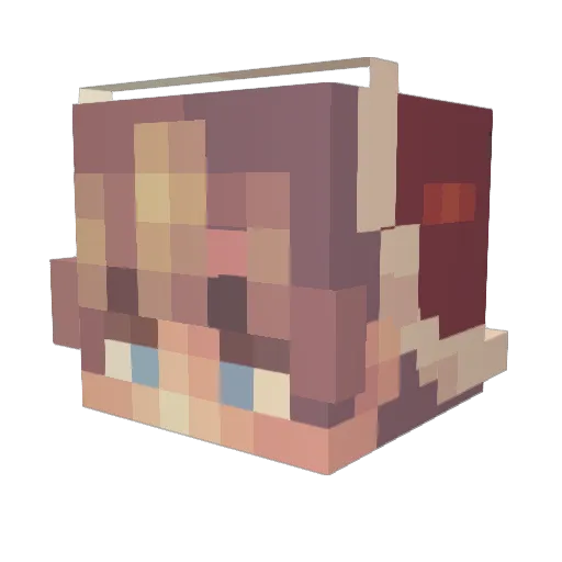 JazzyQuill Minecraft avatar head, 3D render