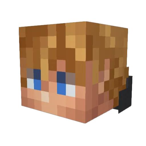 JazzyRoxas Minecraft avatar head, 3D render