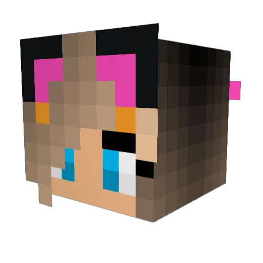 JazzyTheCat Minecraft avatar head, 3D render