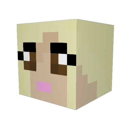 JazzyV Minecraft avatar head, 3D render