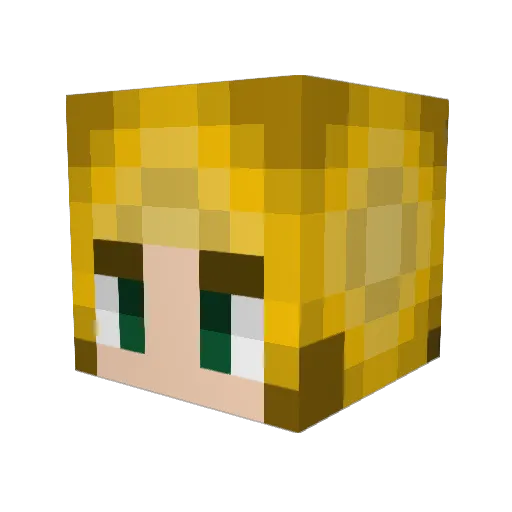 Jazzybot Minecraft avatar head, 3D render