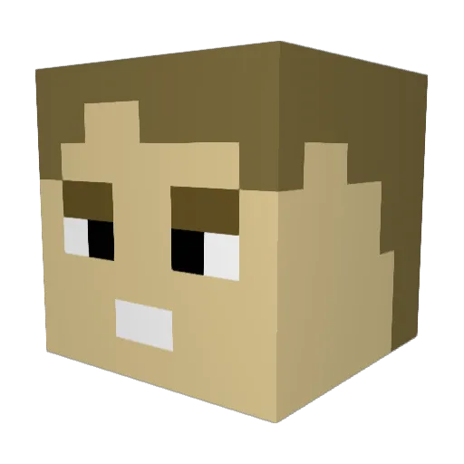 JazzydaJSTAR Minecraft avatar head, 3D render