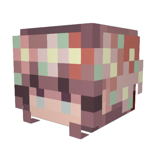Jazzyfazbear Minecraft avatar head, 3D render
