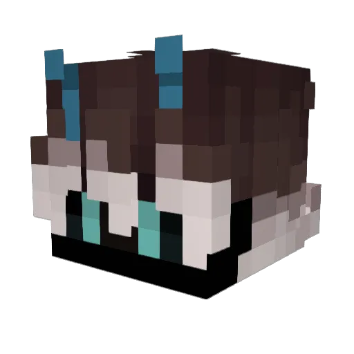 Jazzyjudo Minecraft avatar head, 3D render