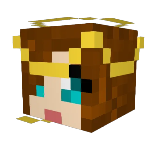 Jazzymoly Minecraft avatar head, 3D render