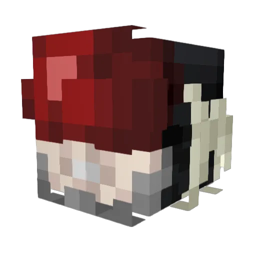 Jazzzz8 Minecraft avatar head, 3D render