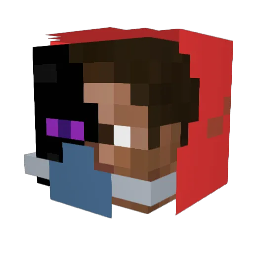 JazzzzBerry Minecraft avatar head, 3D render