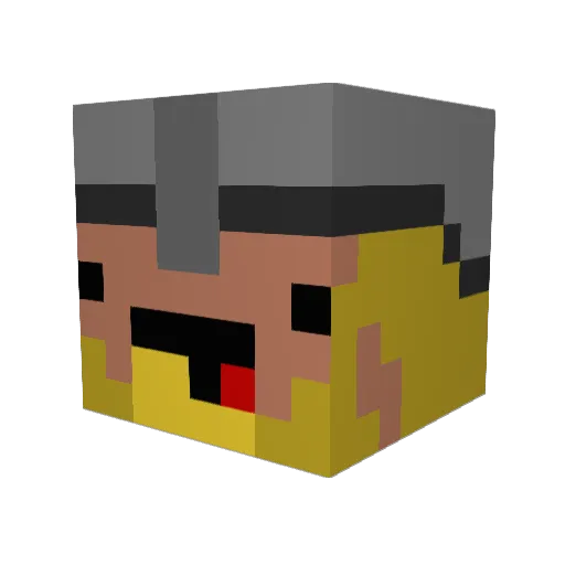 Jbaay Minecraft avatar head, 3D render