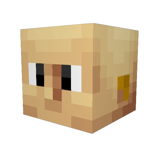 Jbelly Minecraft avatar head, 3D render