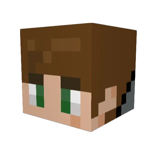 Jbhater Minecraft avatar head, 3D render
