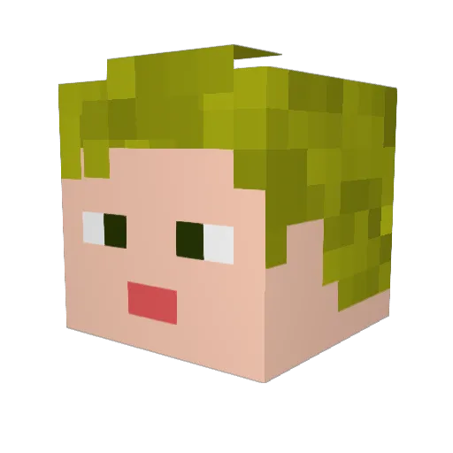 Jbinoggi Minecraft avatar head, 3D render
