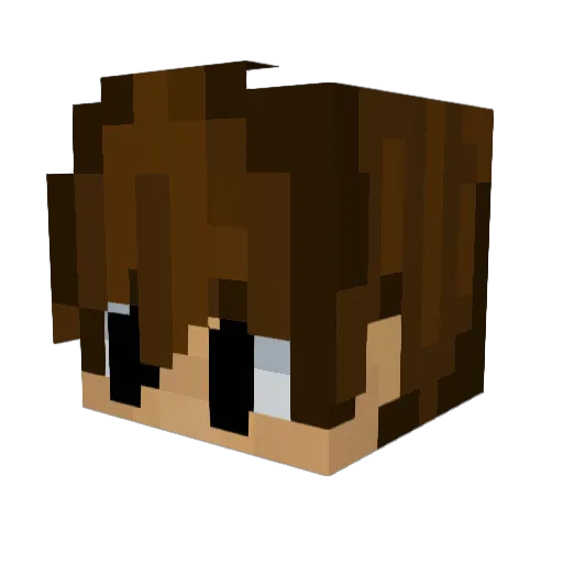 Jbxb Minecraft avatar head, 3D render