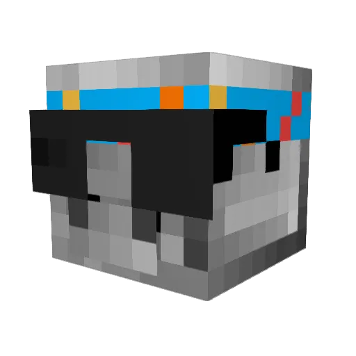 Jbzz Minecraft avatar head, 3D render